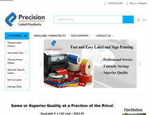 Tablet Screenshot of precisionlabelproducts.com